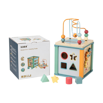 Wooden Marine Forest Bead Maze Educational Activity Toy 3