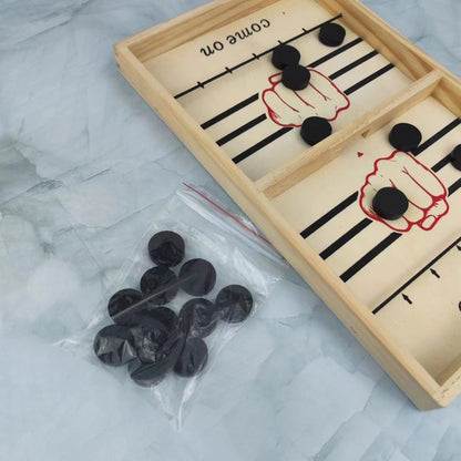 Wooden Double Ejection Chess Educational Toy 4