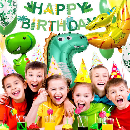 Cartoon Dinosaur Foil Balloon Set Children Birthday Party Decoration 3