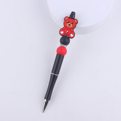 Animal Bee Dog Silicone Beaded Pens Handmade Novelty Pen Gift 9