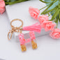Resin Pink Tassel Letter Keychain A to Z Initial Charm 34