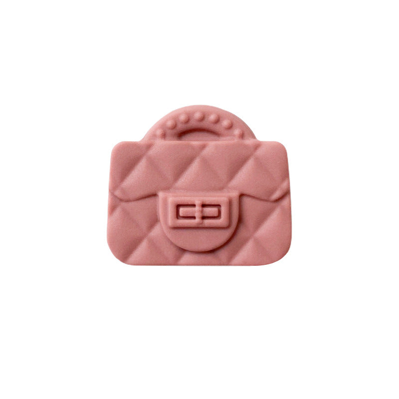 10pcs Silicone Focal Beads Bag Design Quilted Texture 13