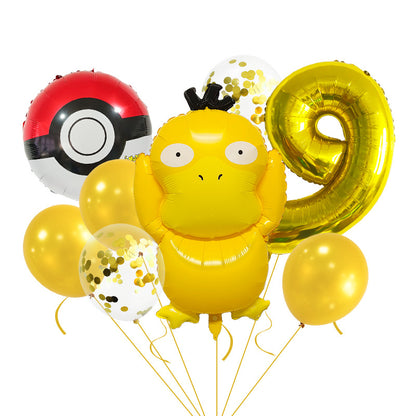 Pocket Monster Duck Foil Balloon Set Party Decoration 20x15cm 12