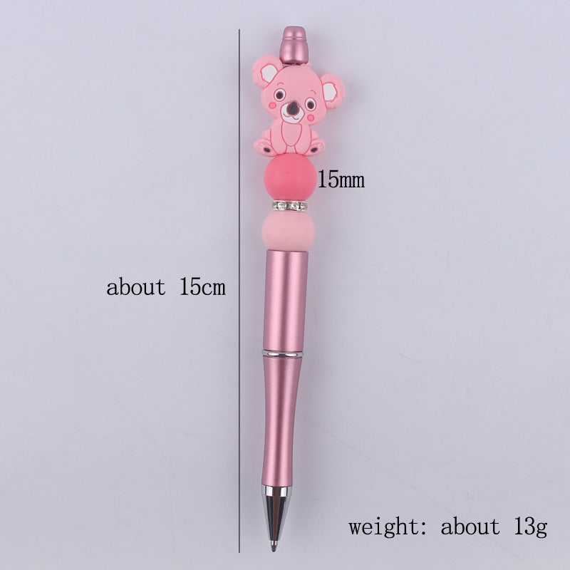 Animal Silicone Beaded Pens Handmade Novelty Ballpoint Pen Gift 5