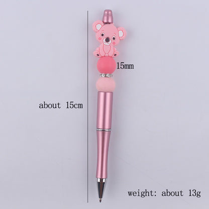 Animal Silicone Beaded Pens Handmade Novelty Ballpoint Pen Gift 5