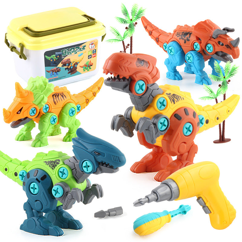 Plastic Dinosaur Building Blocks Educational DIY Construction Toy Set