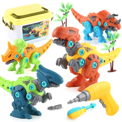 Plastic Dinosaur Building Blocks Educational DIY Construction Toy Set