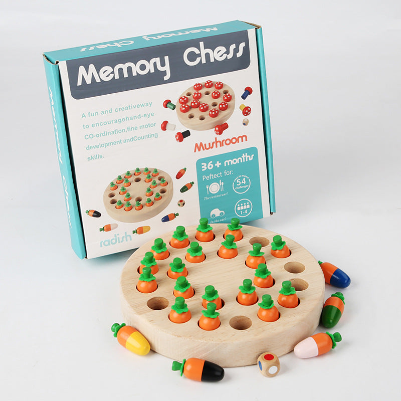 Wooden Montessori Toys Carrot Pulling Fine Motor Skills Toy 2