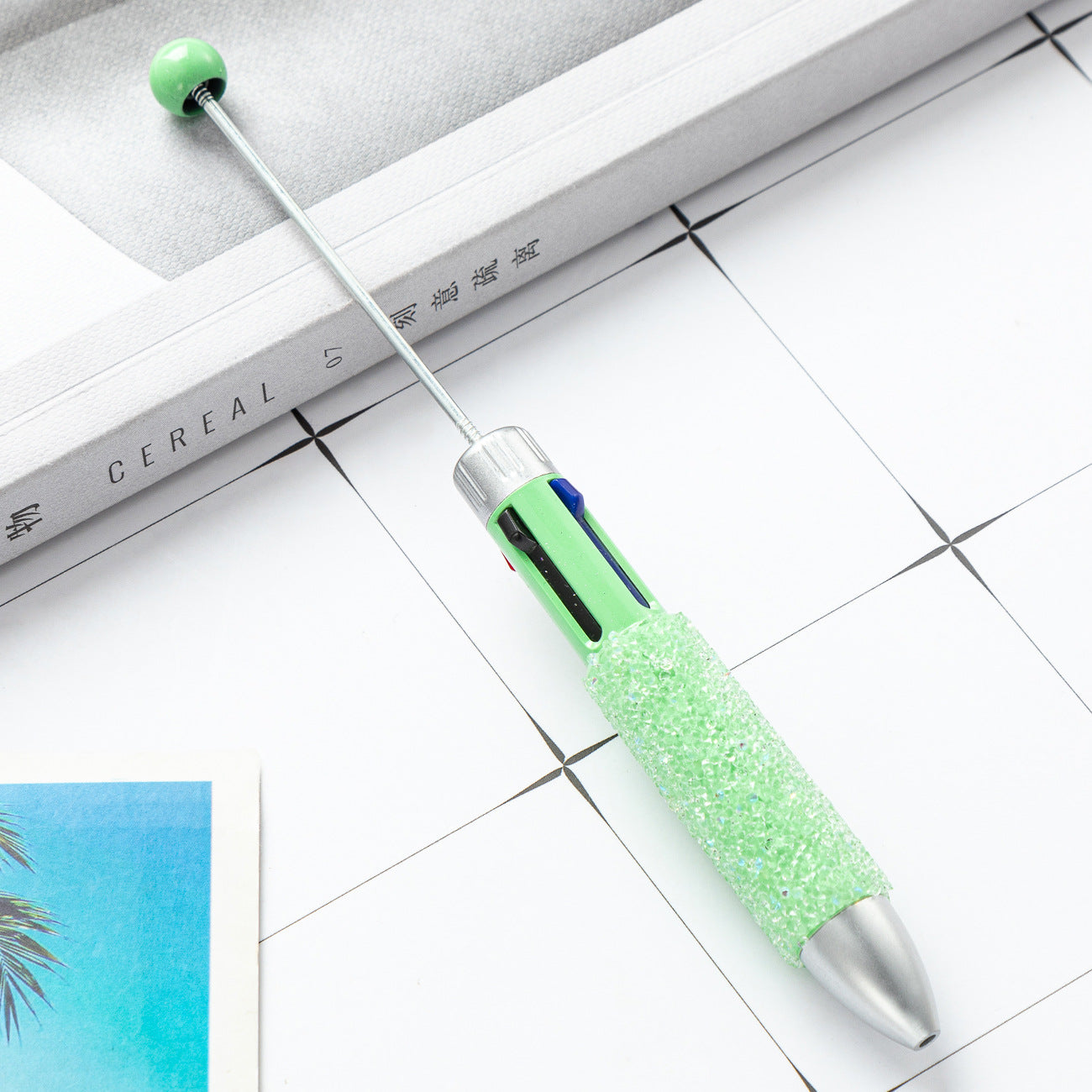 4 In 1 Beadable Ballpoint Pen Plastic DIY Four Color Sugar Craft 23