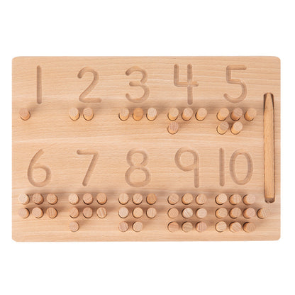 Wooden Montessori Toys Digital Counting Board Educational Toy 4