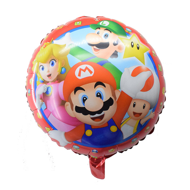 Super Mario Foil Balloons Party Decoration Set 5pcs 22