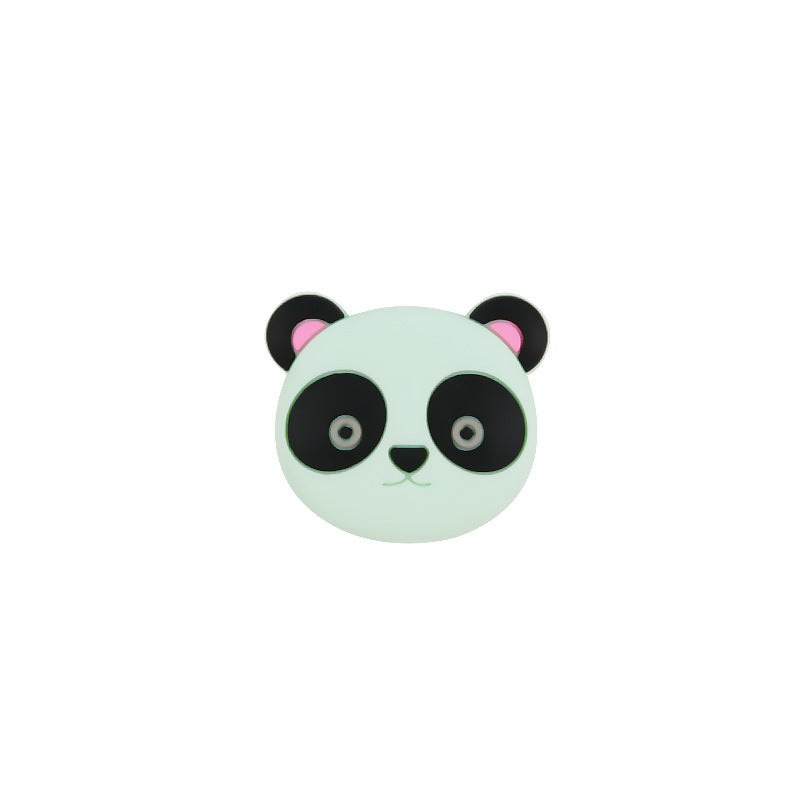 Silicone Focal Beads Cartoon Animal Panda Face with Ears 8