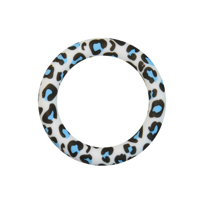 65mm Printed Silicone Beads Rings Multi Color Design 34