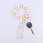Tassel Silicone Bead Wristlet Keychain with Spacer Beads 10