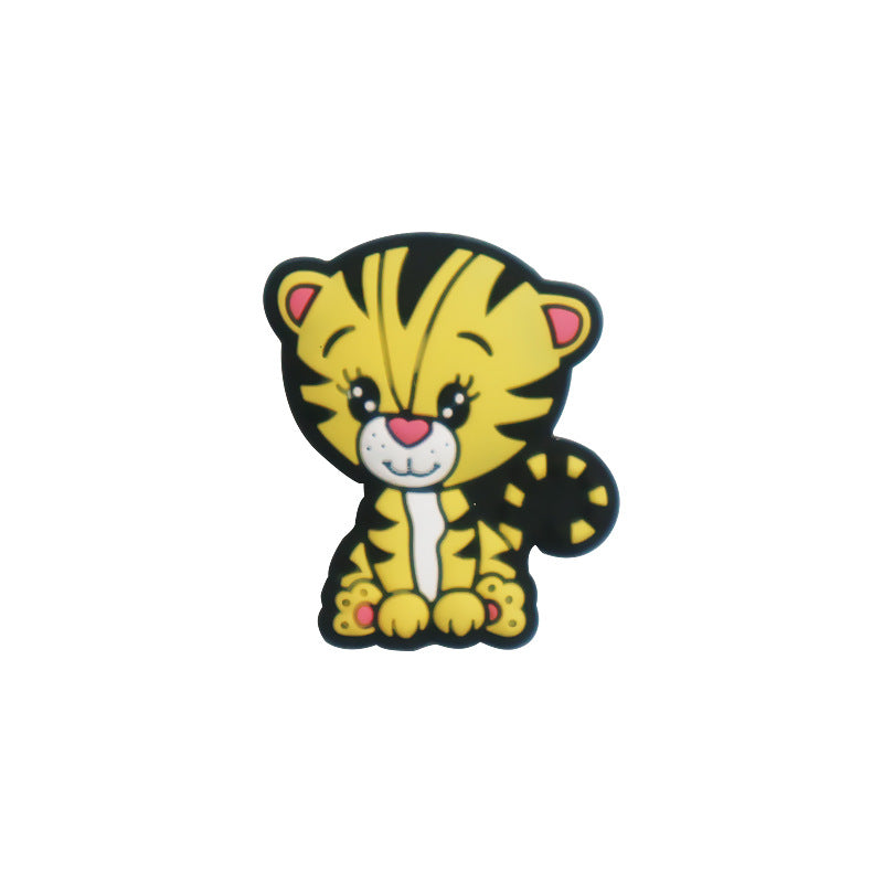 Silicone Focal Beads Animal Tiger Owl Cat Lion Sheep Giraffe Shapes 6