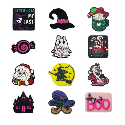 20Pcs Silicone Focal Beads Halloween Christmas Mixed Designs 2