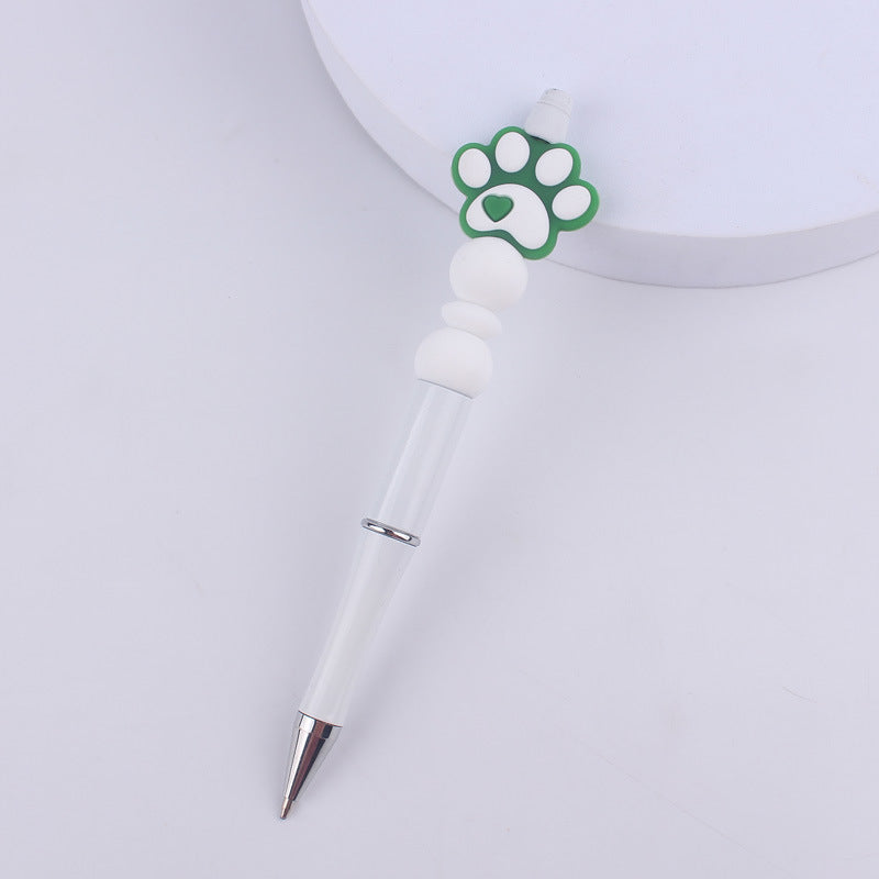 Dog Claw Silicone Beaded Pens Ballpoint Writing Office School Supplies 7