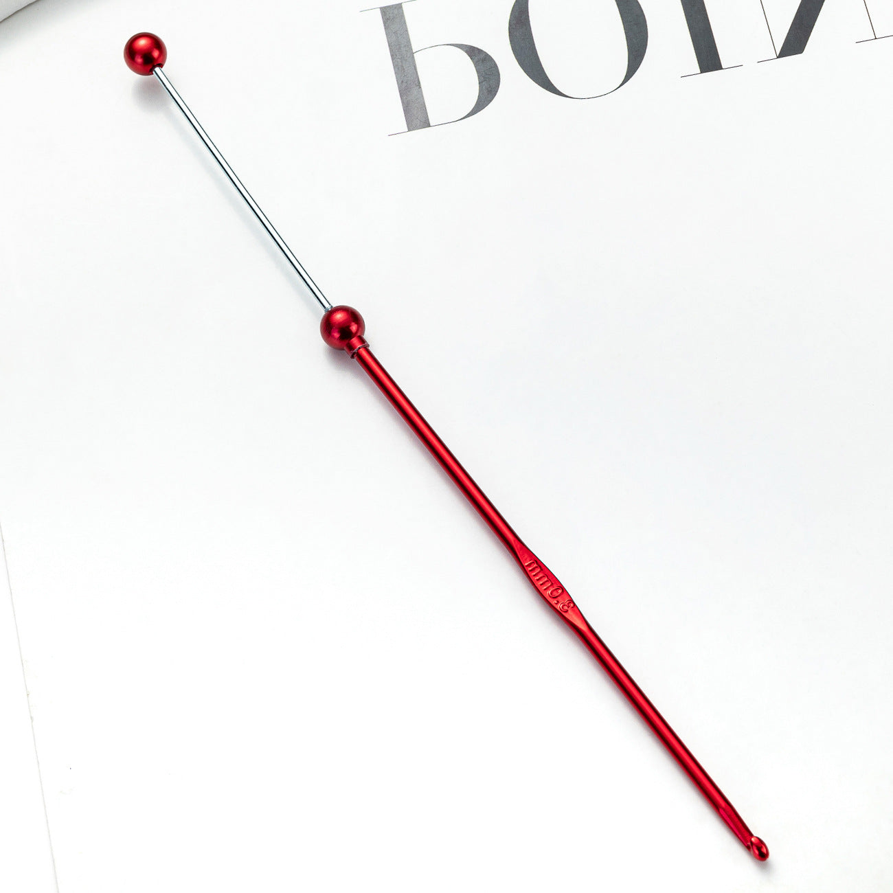 Beadable Crochet Hooks Metal DIY Craft Tool 3.0mm-6.0mm Sizes 7