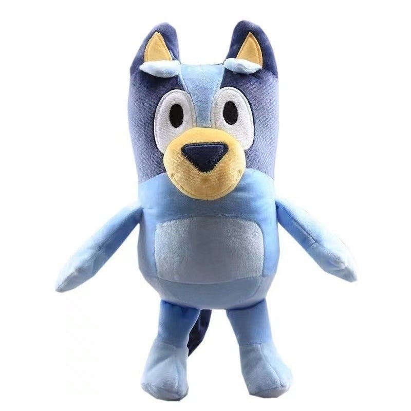 Blue Dog Plush Toy Cartoon Stuffed Animal Doll 28cm