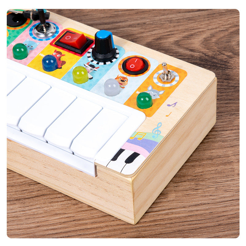 Wooden Electronic Keyboard Kids Musical Instrument Educational Toy 4
