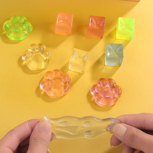 TPR Squishy Ice Cube Squeeze Toy Soft Sensory Squishy Toy