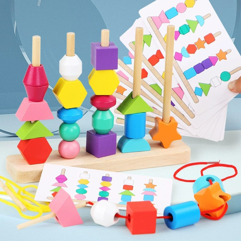 Wooden Montessori Toys Color Shape Pairing for Toddlers 5