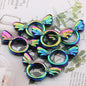 2Pcs 25x46mm Sakura Angel Wings Acrylic Beads UV Finish Color Plated 24