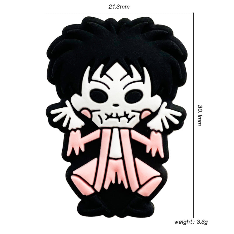 20pcs Silicone Focal Beads Clown Character Sitting Pose