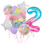 Cupcake and Number 3 Foil Balloons Birthday Party Decoration Set 7