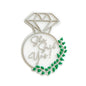 20pcs Silicone Focal Beads Diamond Vase With Leaf Accent 4