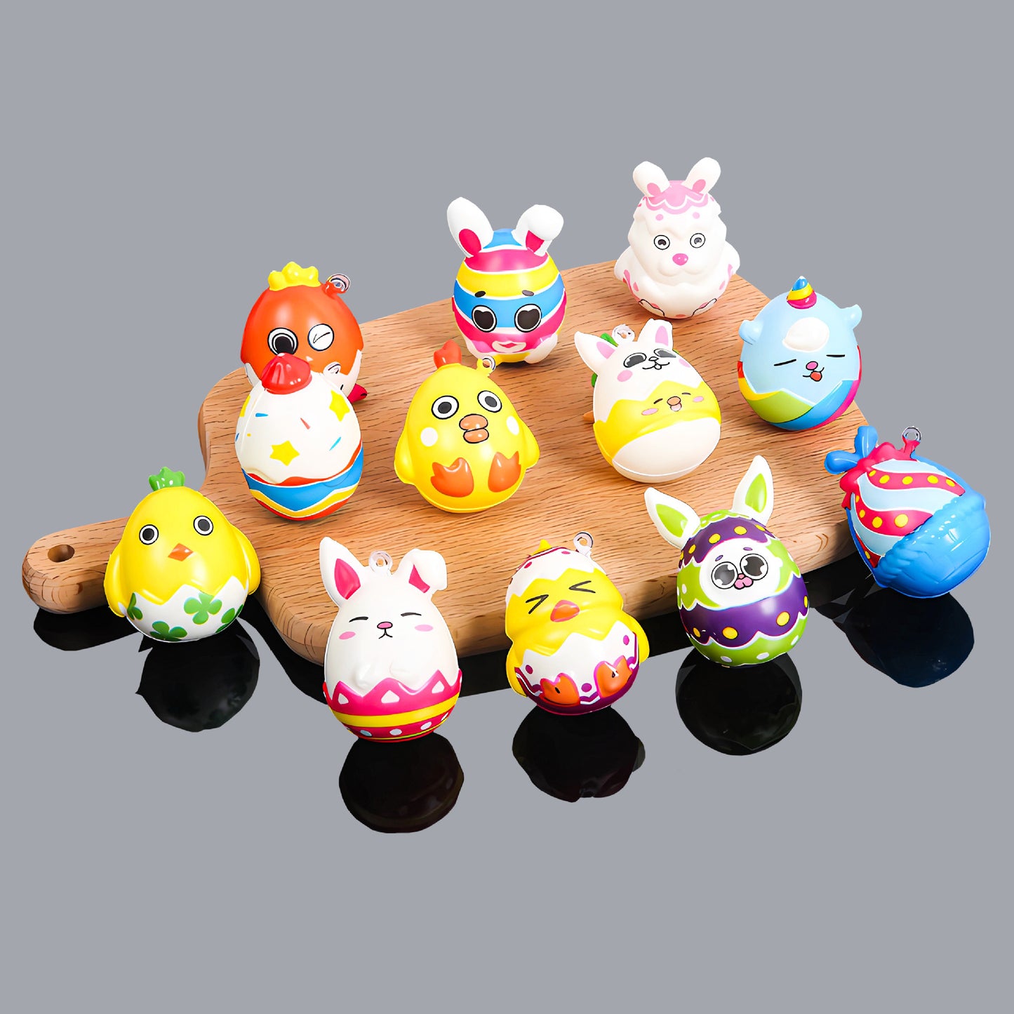 PU Foam Easter Egg Shape Squeeze Squishy Toy Random Style 4