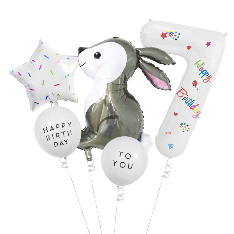 Easter Bunny Foil Balloon Set Party Decoration 10