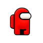20pcs Silicone 3D Focal Beads Round Spacesuit Character Front Facing 12