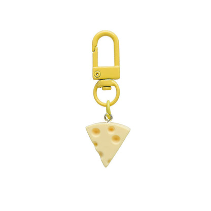 Cheese Slice Resin Keychain Cute Food Charm