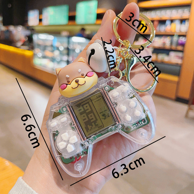 Cartoon Mini Game Machine Plastic Keychain Creative Toy Charm 8
