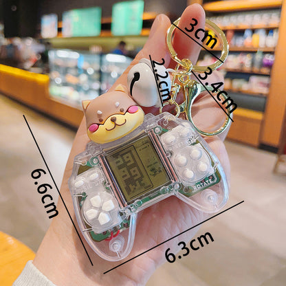 Cartoon Mini Game Machine Plastic Keychain Creative Toy Charm 8