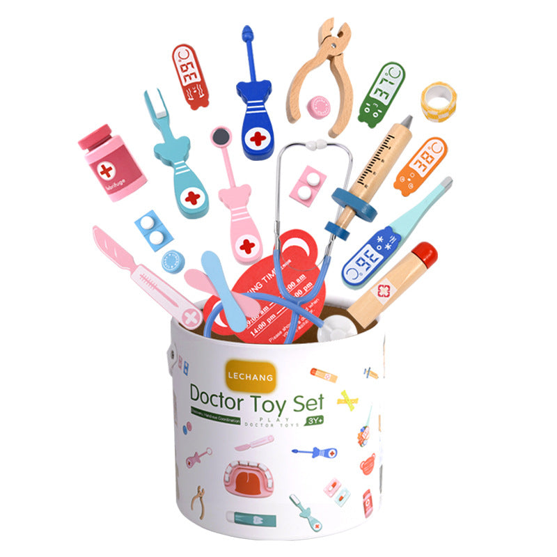 Wooden Montessori Toys Doctor Role Play Educational Toy for Kids 2