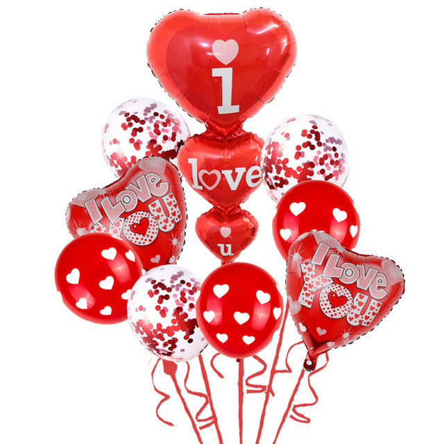 Valentine's Day I Love You Wedding Foil Balloon Set 6