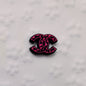 20Pcs Silicone Focal Beads Designer Interlocking C Logo Shape 6
