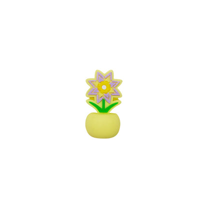 20Pcs Silicone 3D Focal Beads Colorful Potted Plant Flower Design 9