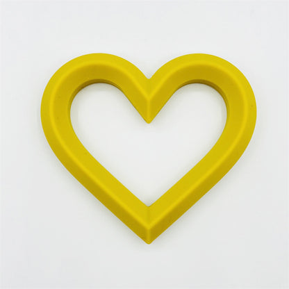 3Pcs 80mm Heart Silicone Beads Solid Color 12