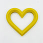 3Pcs 80mm Heart Silicone Beads Solid Color 12