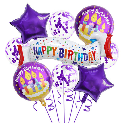 Happy Birthday Foil Balloon Set Kids Party Decoration 8