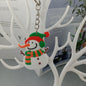 Cartoon Christmas Silicone Keychain Holiday Gift Charm Set 12