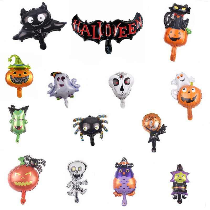 Mini Halloween Foil Balloons Party Decoration Set 5pcs