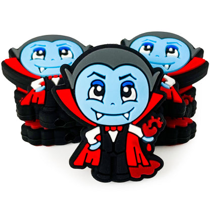 20pcs Silicone Focal Beads Vampire Holding Heart Detail 4