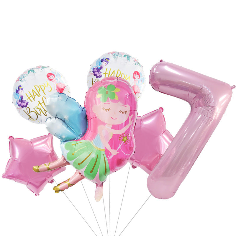 Elf Fairy Princess Foil Balloon Set Birthday Party Decoration 10