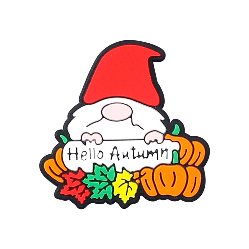 20Pcs Silicone Focal Beads Scarecrow Autumn Pumpkin With Printed Text 7