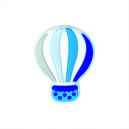 20pcs Silicone Focal Beads Hot Air Balloon Striped Design 8