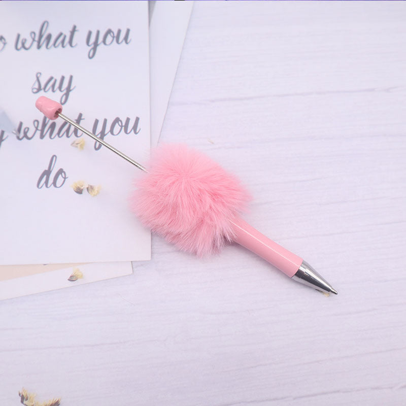 Fuzzy Plush Beadable Ballpoint Pens DIY Craft Supplies Decorative 18